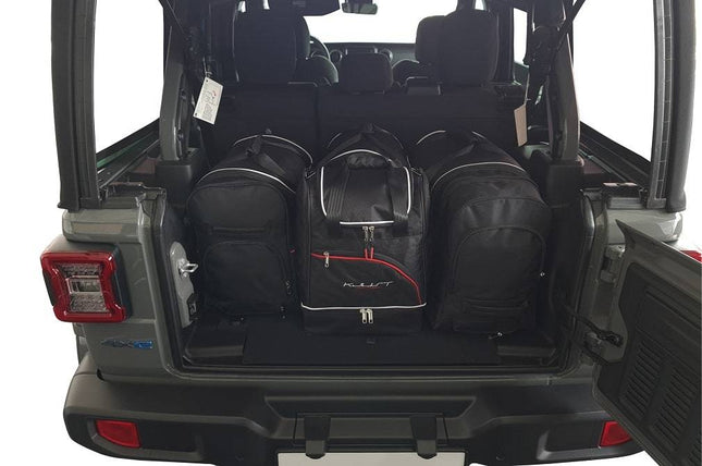 Kjust Kjust Reistassenset voor Jeep Wrangler vanaf 2018 - Set van 4 Tassen met 2 Roltassen en 2 Sporttassen Harvest Automotive 1
