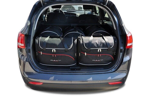 Kjust Kjust Reistassenset voor Kia Ceed Sportswagon 2012-2018 - Set van 5 Tassen met 3 Roltassen en 2 Vliegtuigtassen Harvest Automotive 1