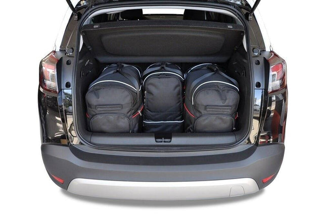 Kjust Kjust Reistassenset voor Opel Crossland X 2017-2020 - Set van 4 Tassen met 2 Roltassen 1 Sporttas en 1 Vliegtuigtas Harvest Automotive 2
