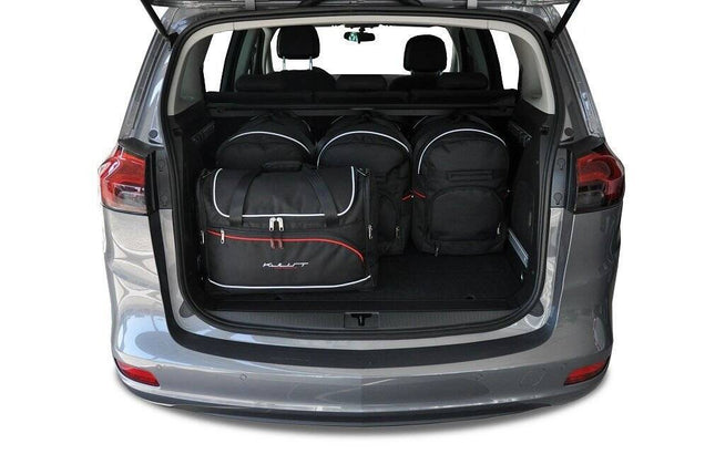 Kjust Kjust Reistassenset voor Opel Zafira Tourer 2011-2019 - Set van 5 Tassen met 3 Roltassen en 2 Vliegtuigtassen Harvest Automotive 2