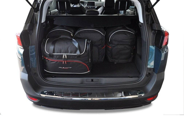 Kjust Kjust Reistassenset voor Peugeot 5008 2017-2024 - Set van 5 Tassen met 3 Roltassen en 2 Vliegtuigtassen Harvest Automotive 2
