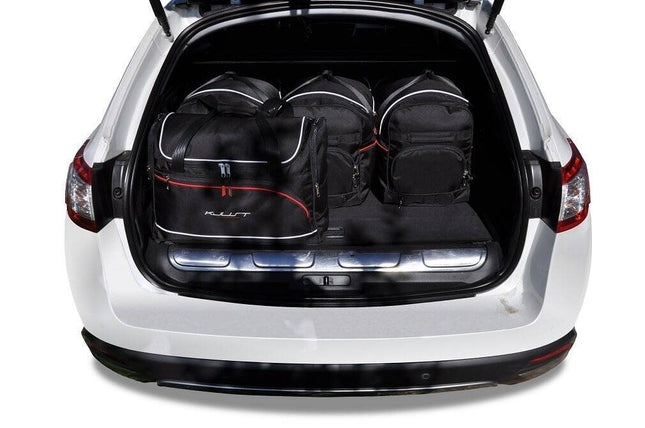 Kjust Kjust Reistassenset voor Peugeot 508 RXH stationwagen 2012-2018 - Set van 5 Tassen met 3 Roltassen en 2 Vliegtuigtassen Harvest Automotive 2