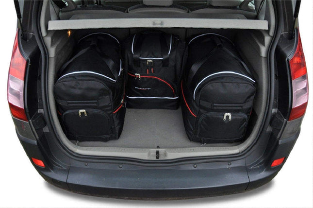 Kjust Kjust Reistassenset voor Renault Scenic 2003-2009 - Set van 4 Tassen met 2 Roltassen en 2 Sporttassen Harvest Automotive 2