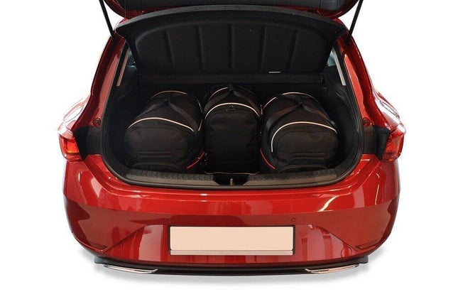 Kjust Kjust Reistassenset voor Seat Leon 5-deurs vanaf 2020 - Set van 4 Tassen met 2 Roltassen 1 Sporttas en 1 Vliegtuigtas Harvest Automotive 2