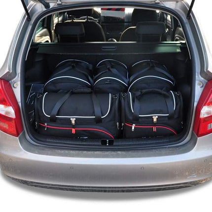 Kjust Kjust Reistassenset voor Skoda Fabia stationwagen 2007-2015 - Set van 5 Tassen met 2 Roltassen 1 Sporttas en 2 Vliegtuigtassen Harvest Automotive 1