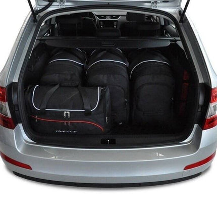 Kjust Kjust Reistassenset voor Skoda Octavia stationwagen 2013-2020 - Set van 5 Tassen met 3 Roltassen en 2 Vliegtuigtassen Harvest Automotive 2
