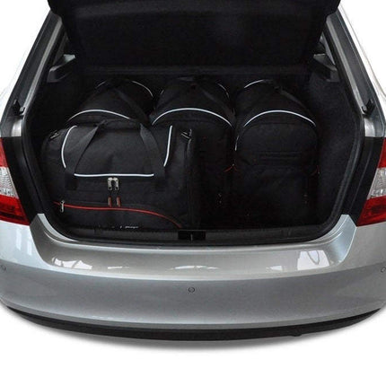 Kjust Kjust Reistassenset voor Skoda Rapid 5-deurs vanaf 2012 - Set van 5 Tassen met 3 Roltassen en 2 Sporttassen Harvest Automotive 2