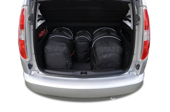 Kjust Kjust Reistassenset voor Skoda Roomster 2006-2015 - Set van 4 Tassen met 2 Roltassen en 2 Vliegtuigtassen Harvest Automotive 2