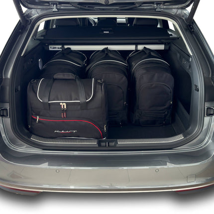 Kjust Kjust Reistassenset voor Skoda Superb stationwagen vanaf 2024 - Set van 5 Tassen met 3 Roltassen en 2 Sporttassen Harvest Automotive 2