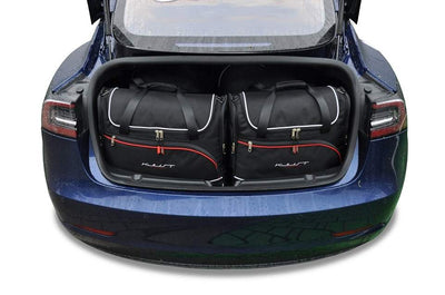 Kjust Reistassenset voor Tesla Model 3 2016-2023 - Set van 5 Tassen met 2 Roltassen 1 Sporttas en 2 Vliegtuigtassen
