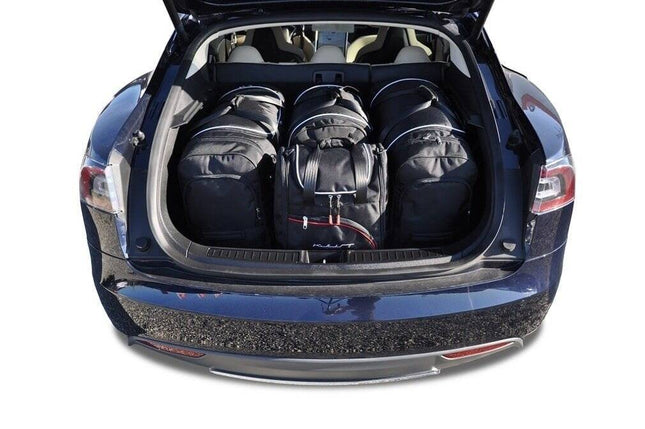 Kjust Kjust Reistassenset voor Tesla Model S vanaf 2014 - Set van 4 Tassen met 3 Roltassen en 1 Sporttas Harvest Automotive 1