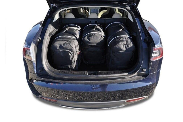 Kjust Kjust Reistassenset voor Tesla Model S vanaf 2014 - Set van 4 Tassen met 3 Roltassen en 1 Sporttas Harvest Automotive 2