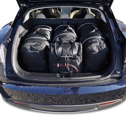Kjust Kjust Reistassenset voor Tesla Model S vanaf 2014 - Set van 6 Tassen met 3 Roltassen 2 Sporttassen en 1 Vliegtuigtas Harvest Automotive 4