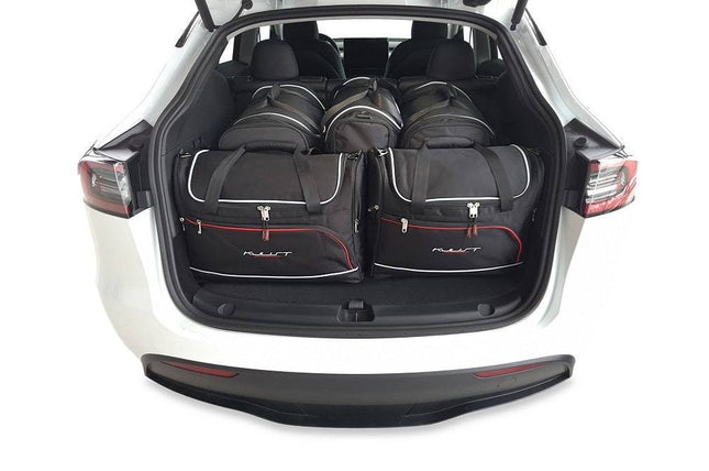 Kjust Kjust Reistassenset voor Tesla Model Y 2020-2025 - Set van 5 Tassen met 2 Roltassen 1 Sporttas en 2 Vliegtuigtassen Harvest Automotive 1