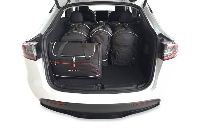 Kjust Kjust Reistassenset voor Tesla Model Y 2020-2025 - Set van 5 Tassen met 2 Roltassen 1 Sporttas en 2 Vliegtuigtassen Harvest Automotive 2