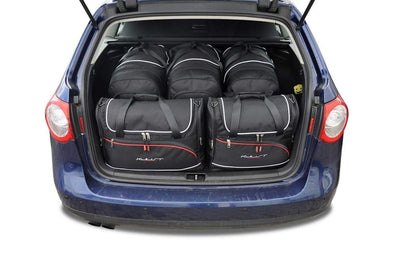 Kjust Reistassenset voor Volkswagen Passat Variant 2005-2011 - Set van 5 Tassen met 3 Roltassen en 2 Vliegtuigtassen