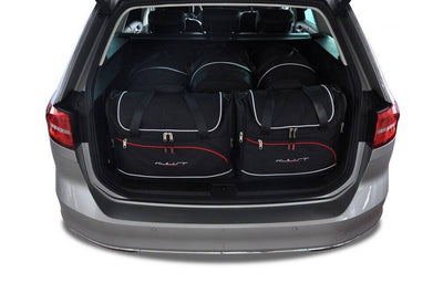 Kjust Reistassenset voor Volkswagen Passat Variant 2014-2024 - Set van 5 Tassen met 3 Roltassen en 2 Vliegtuigtassen