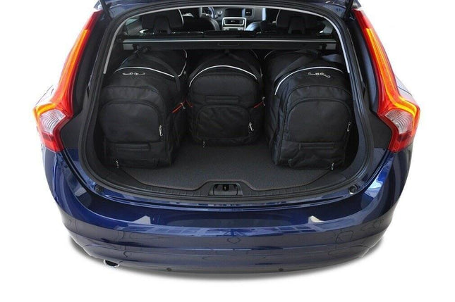 Kjust Kjust Reistassenset voor Volvo V60 stationwagen 2010-2018 - Set van 4 Tassen met 3 Roltassen en 1 Vliegtuigtas Harvest Automotive 2