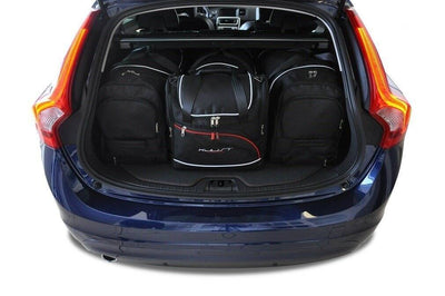 Kjust Reistassenset voor Volvo V60 stationwagen 2010-2018 - Set van 4 Tassen met 3 Roltassen en 1 Vliegtuigtas