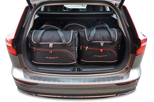 Kjust Kjust Reistassenset voor Volvo V60 stationwagen vanaf 2018 - Set van 5 Tassen met 3 Roltassen en 2 Vliegtuigtassen Harvest Automotive 1