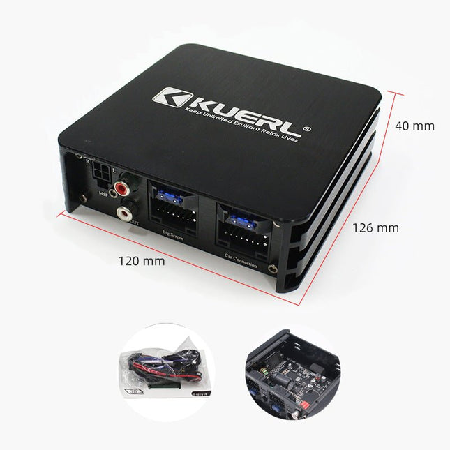 Klasse AB 6 - Kanaals Auto DSP Versterker 6x60W – Premium Auto Audio Systeem voor Android Multimediaschermen met Plug & Play Installatie - VCTparts.nl