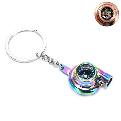 Kleurrijke Turbo Sleutelhanger Regenboog - Aluminium