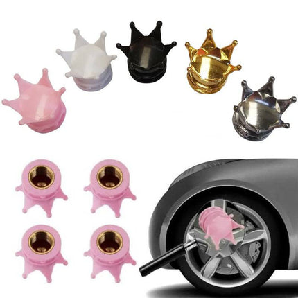 VCTparts Kroon Ventieldopjes - Metaal Roze (set) NORGOS 4