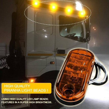 VCTparts led Zijmarkeringslichten Waarschuwing Signaal - Rood (set) [Markeringslicht - Gevarenlicht - Achterlicht - Richtingaanwijzer] NORGOS 3