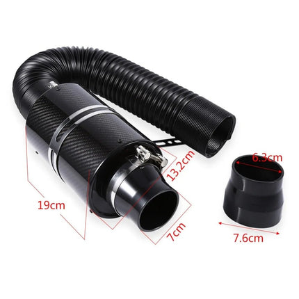 VCTparts Luchtinlaat met Fan – Universele Racing Carbon Fiber Koude Luchtinlaatkit - Cold Air Intake NORGOS 10