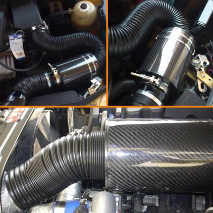 VCTparts Luchtinlaat met Fan – Universele Racing Carbon Fiber Koude Luchtinlaatkit - Cold Air Intake NORGOS 3