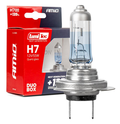 LumiTec Next Gen Halogeenlampen H7 12V 55W +135% Lichtopbrengst – DUO Set Auto Koplampverlichting ECE Goedgekeurd