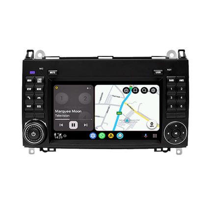 CarPlay & Android Auto 7 Inch Radio voor Mercedes-Benz A-Klasse, B-Klasse, Vito, Viano, Sprinter – Draadloos 2DIN Systeem met GPS Navigatie & Touchscreen – Inbouwen / Inbouwservice / Installatie