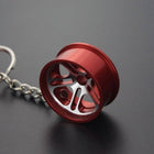 VCTparts Mini Velg Sleutelhanger Aluminium - Rood met Chrome NORGOS 4