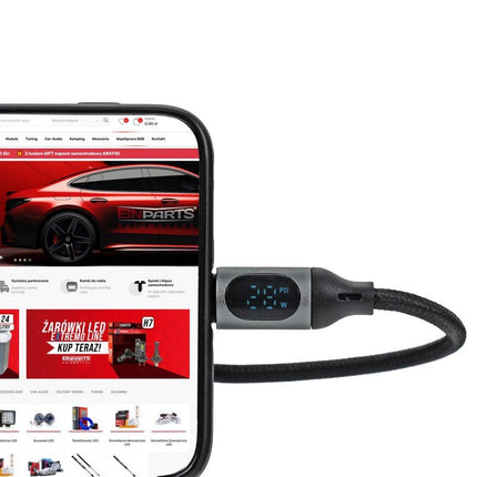MoBile MoBile USB - C naar USB - C Kabel 1m 45W – PD/QC 3.0 Snellader Kabel met LCD Scherm Einparts 5