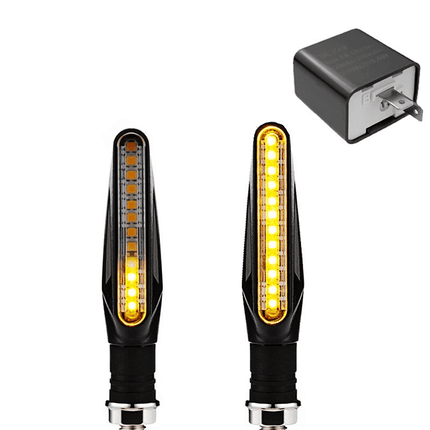 VCTparts Motor Richtingaanwijzers Dynamische LED Oranje met Relais (set) NORGOS 8