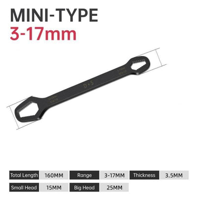 Multifinection à deux moers clés de Moers Key Stock Key 3-17mm Black [Outils - Multi-Side - Universal - Multi Stitch]