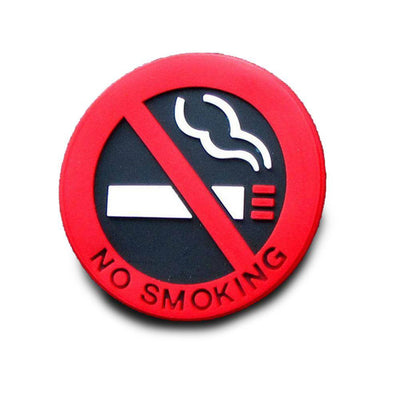 No Smoking / Niet Roken in Auto Statische Sticker 5cm Rood Verboden Sigaret Bord