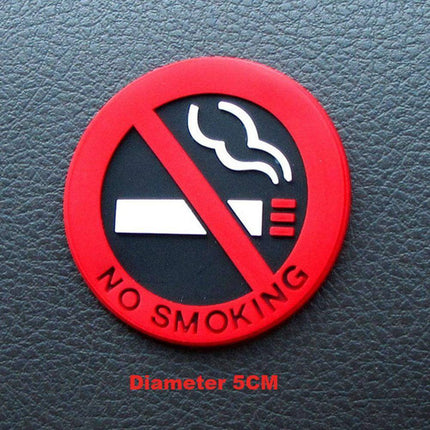 No Smoking / Niet Roken in Auto Statische Sticker 5cm Rood Verboden Sigaret Bord - VCTparts.nl