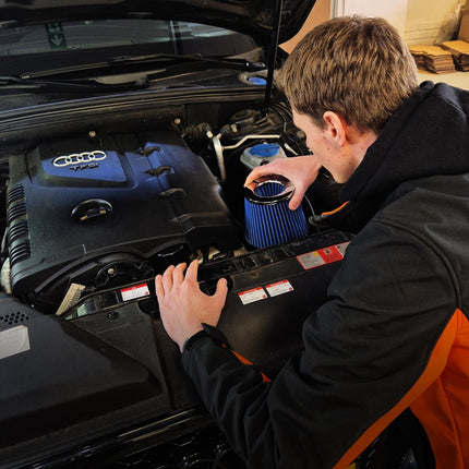 Open Luchtfilter Zwart Carbon Sport Filter met Cold Air Intake – Meer Vermogen en Betere Luchtstroom - VCTparts.nl