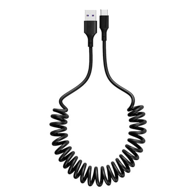 Charge Cable Car stretchable USB 3.0 vers USB-C CORL CORL FEATHER 1 mètre noir