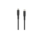 Optiline Siliconen Laad- en Synchronisatiekabel USB-C naar Apple 8pin 60cm – Verstevigde Hals – Zwart - VCTparts.nl