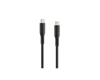 Optiline Siliconen Laad- en Synchronisatiekabel USB-C naar USB-C 20cm – Verstevigde Hals – Zwart - VCTparts.nl