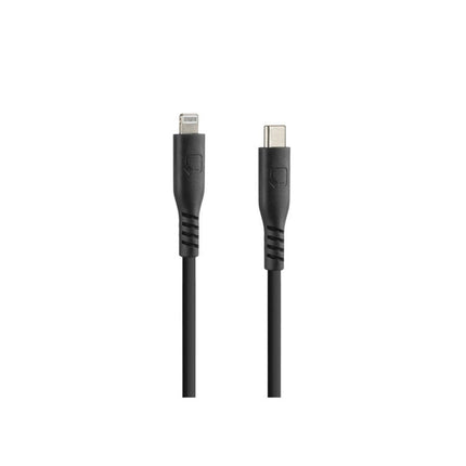 Optiline Optiline Siliconen Laad - en Synchronisatiekabel USB - C naar Apple 8pin 150cm – Verstevigde Hals – Zwart Optimount 1