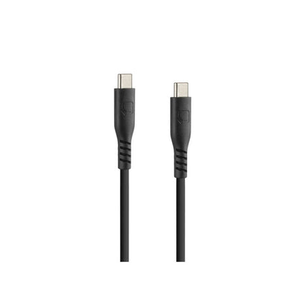 Optiline Optiline Siliconen Laad - en Synchronisatiekabel USB - C naar USB - C 150cm – Verstevigde Hals – Zwart Optimount 1