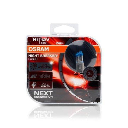 Osram Osram H1 Night Breaker Laser 150% 3500K Halogeen 55W (set) Einparts 3