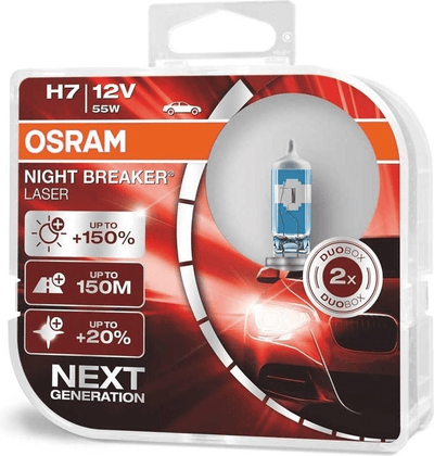 Osram H7  Night Breaker Laser 150% 3500K Halogeen