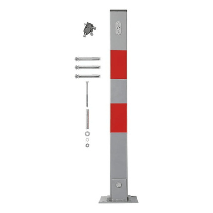 VCTparts Parkeerpaal met slot [Parkeerplaatsbeveiliging - Neerklapbare antiparkeerpaal] NORGOS 3