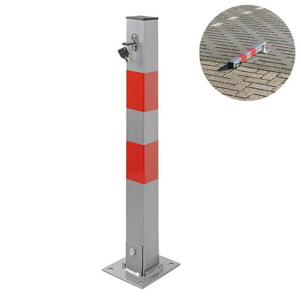 VCTparts Parkeerpaal met slot [Parkeerplaatsbeveiliging - Neerklapbare antiparkeerpaal] NORGOS 1