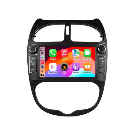 CarPlay & Android Auto 7 Inch Radio voor Peugeot 206, 206CC, 206SW (2000–2008) – 2DIN Multimedia Scherm met GPS Navigatie – Inbouwen / Inbouwservice / Installatie