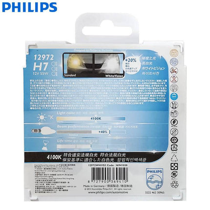 Philips Philips H7 WhiteVision Autolamp 55W Halogeen Dimlicht - Koplampen (set) NORGOS 6